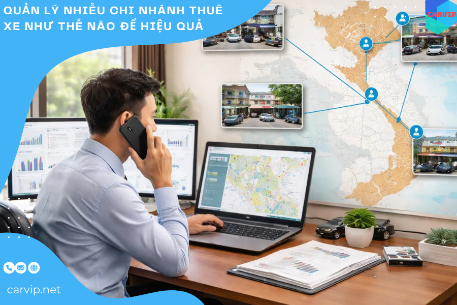 Quản lý nhiều chi nhánh thuê xe như thế nào để hiệu quả  