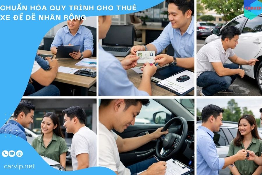 Làm sao chuẩn hóa quy trình cho thuê xe để dễ nhân rộng? 