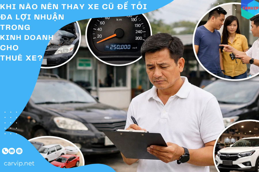 Khi nào nên thay xe cũ để tối đa lợi nhuận trong kinh doanh cho thuê xe? 