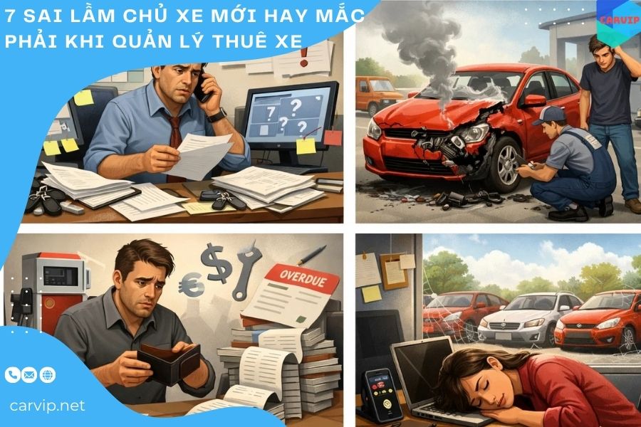 7 Sai lầm chủ xe mới hay mắc phải khi quản lý thuê xe 