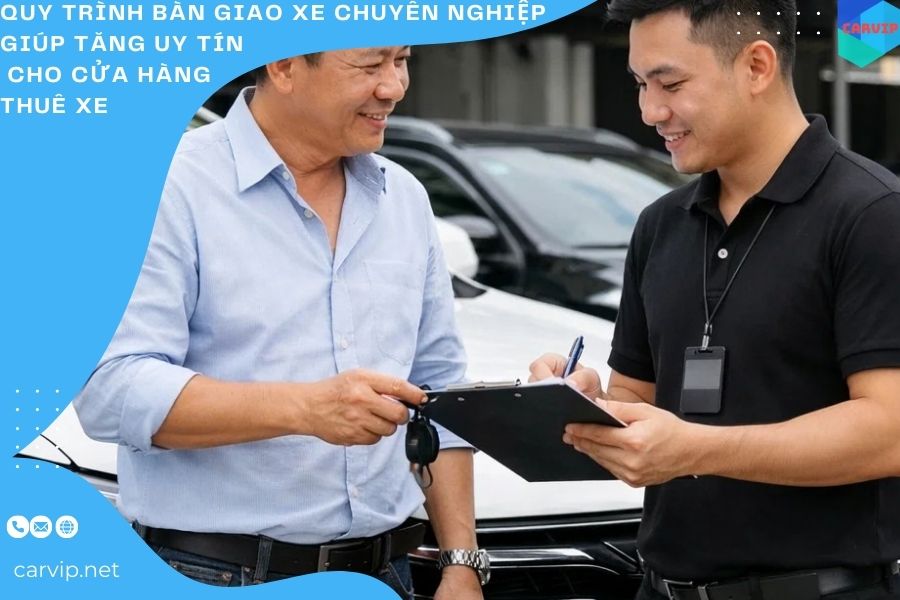 Quy trình bàn giao xe chuyên nghiệp giúp tăng uy tín cho cửa hàng thuê xe 