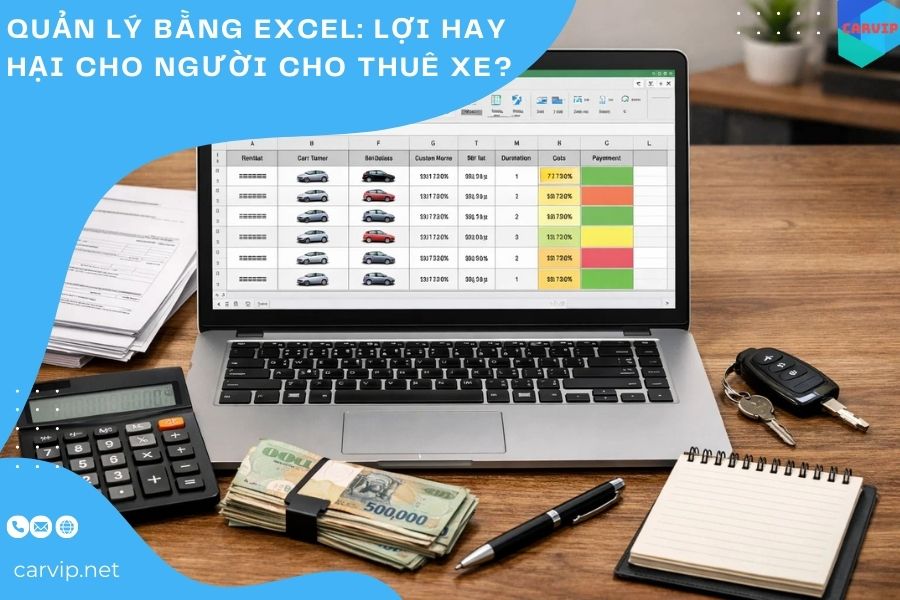 Quản lý bằng Excel: Lợi hay hại cho người cho thuê xe?
