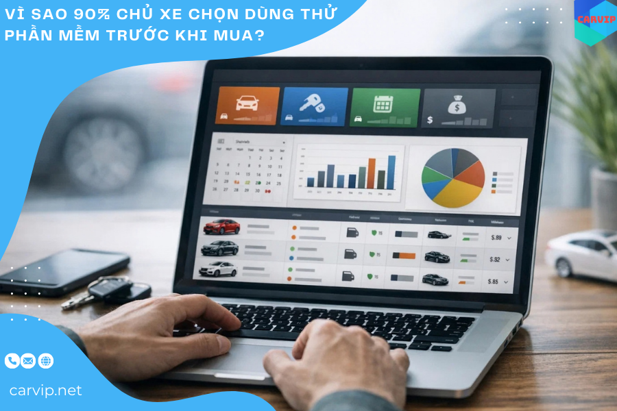Vì  sao 90% chủ xe chọn dùng thử phần mềm trước khi mua? 